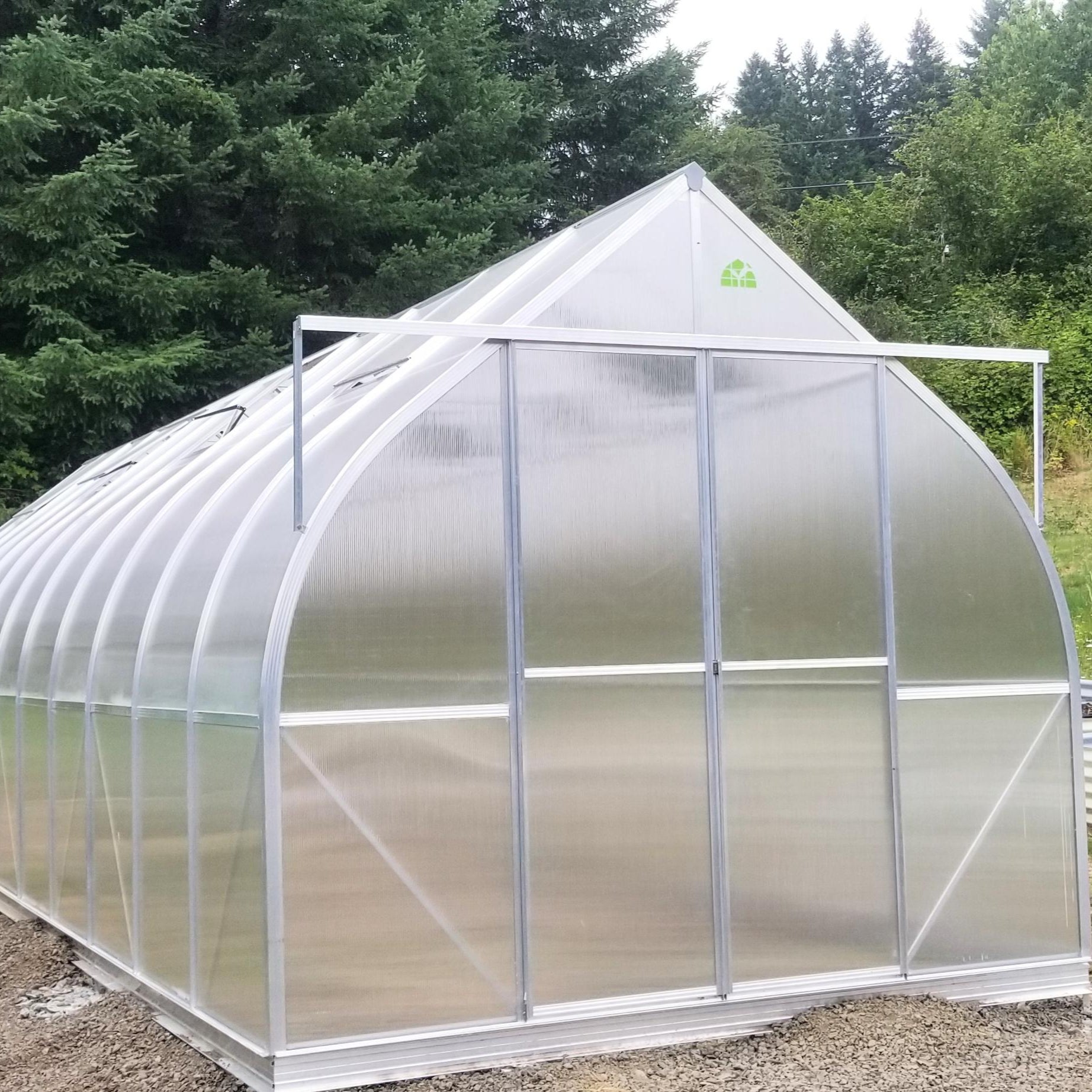 ClimaPod Virtue 9x28 Sliding Doors Greenhouse strong aluminum frame with 6mm polycarbonate for four season growing