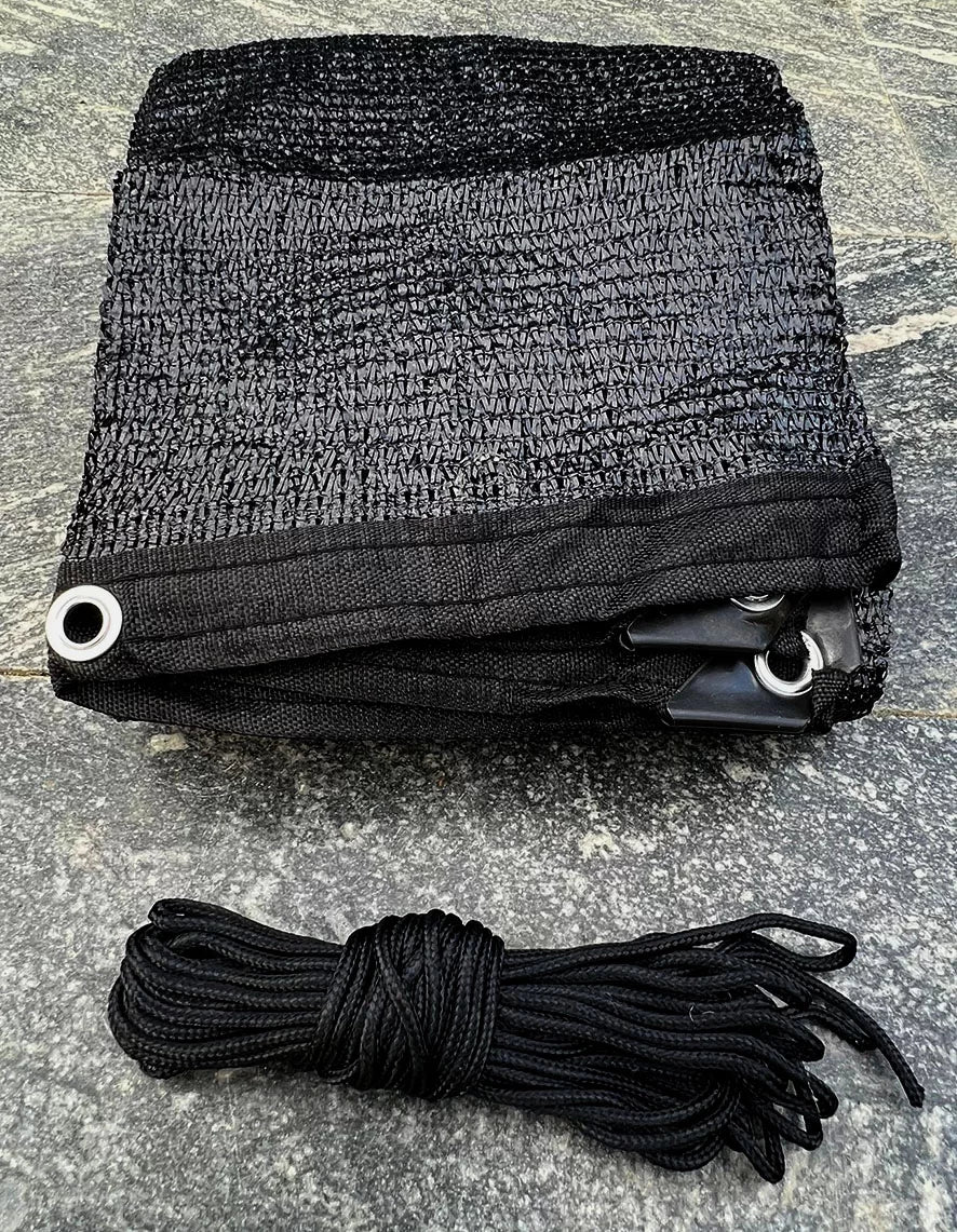 Shade Cloth 10×6 Black Knitted Net for Gardening and Greenhouse 50% Shading Rate
