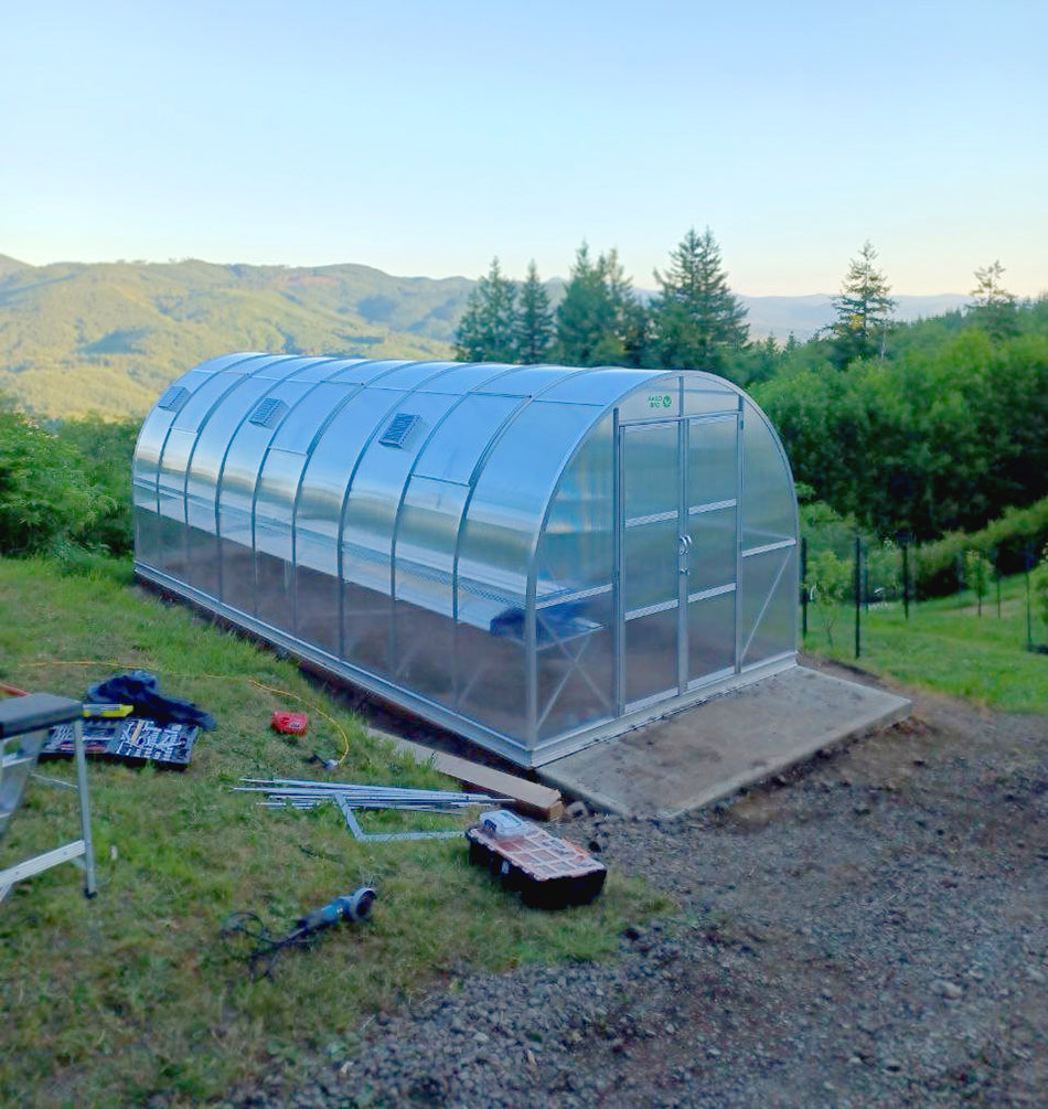 Climaorb Arched 9x21 tunnel Greenhouse succesfull installation