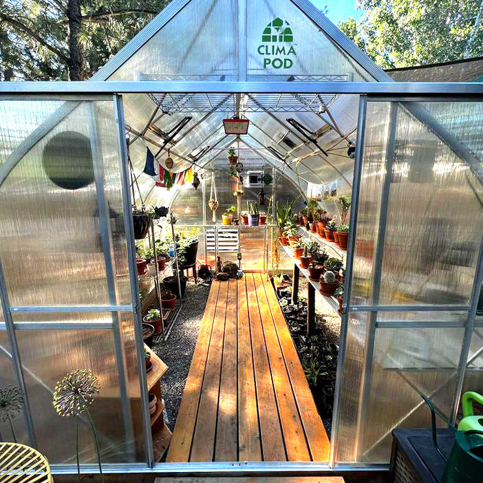 9x12 ClimaPod Greenhouse inside view