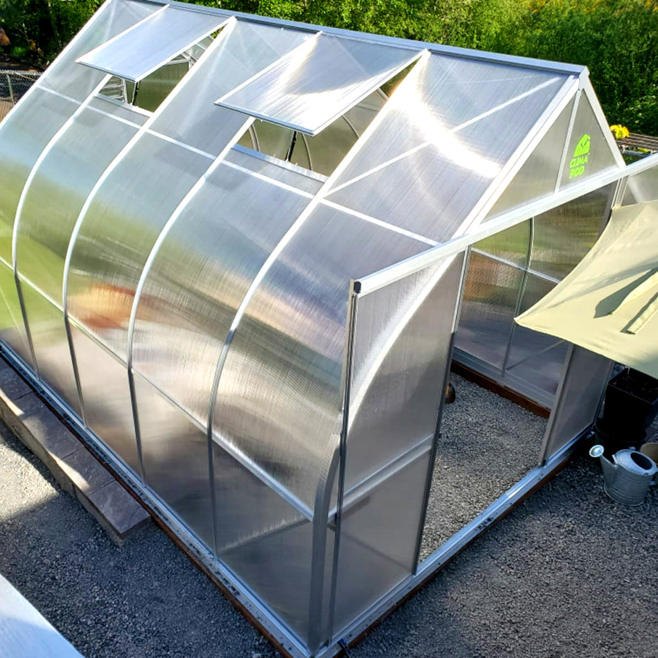 Top view on the ClimaPod 9x12 greenhouse
