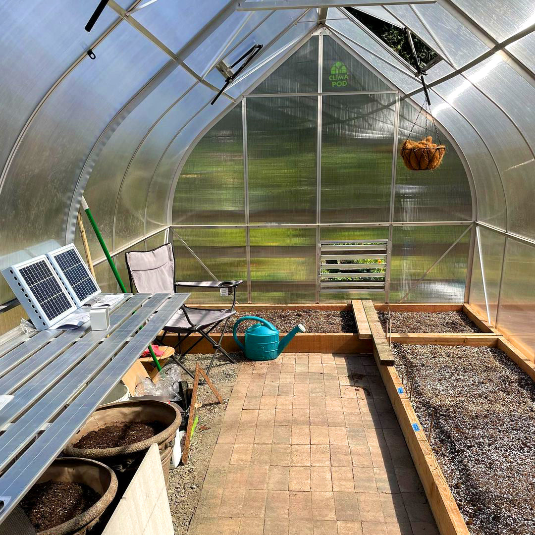 ClimaPod Passion 9x28 Greenhouse interior