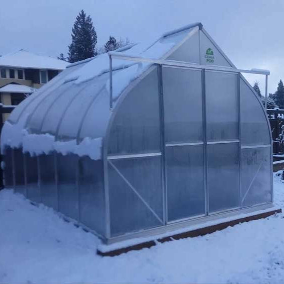 ClimaPod Virtue 9x14 Greenhouse in winter