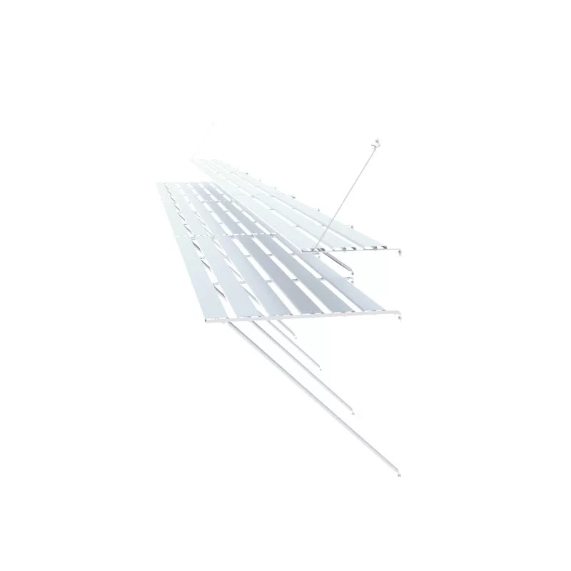 Two-tier aluminum Greenhouse Shelving 7′, 12′, 14′