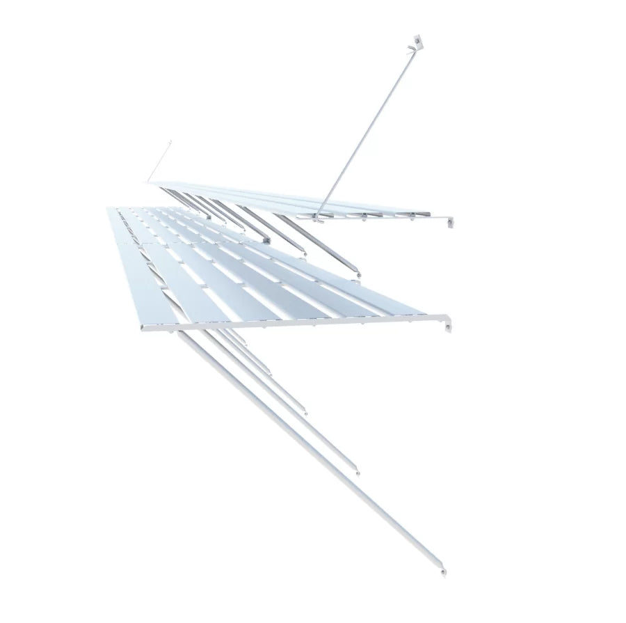 Two-tier aluminum Greenhouse Shelving 7′, 12′, 14′