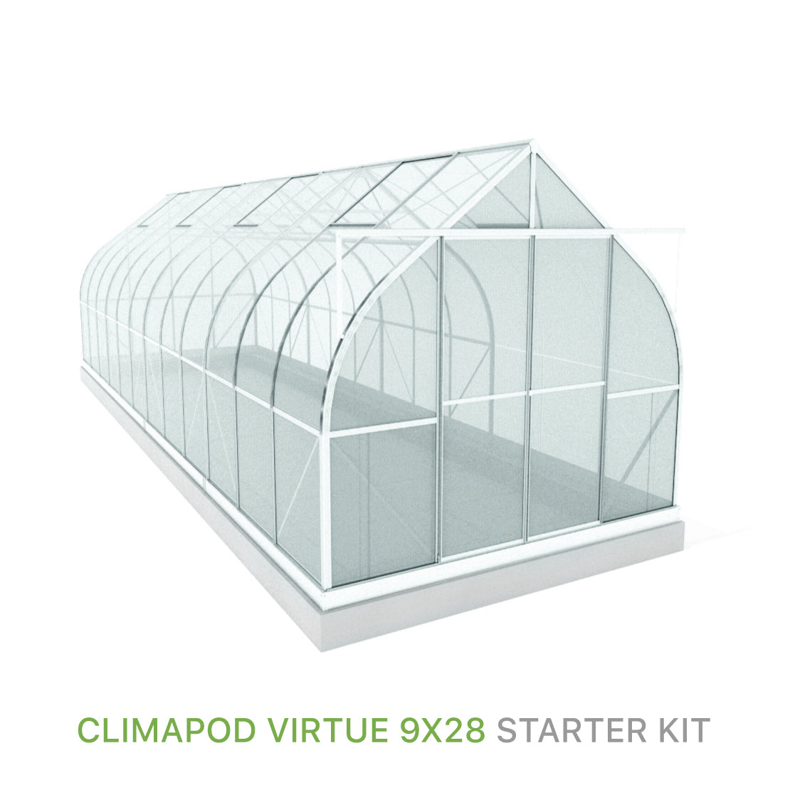ClimaPod Virtue 9x28 Sliding Doors Greenhouse Starter Kit for sale