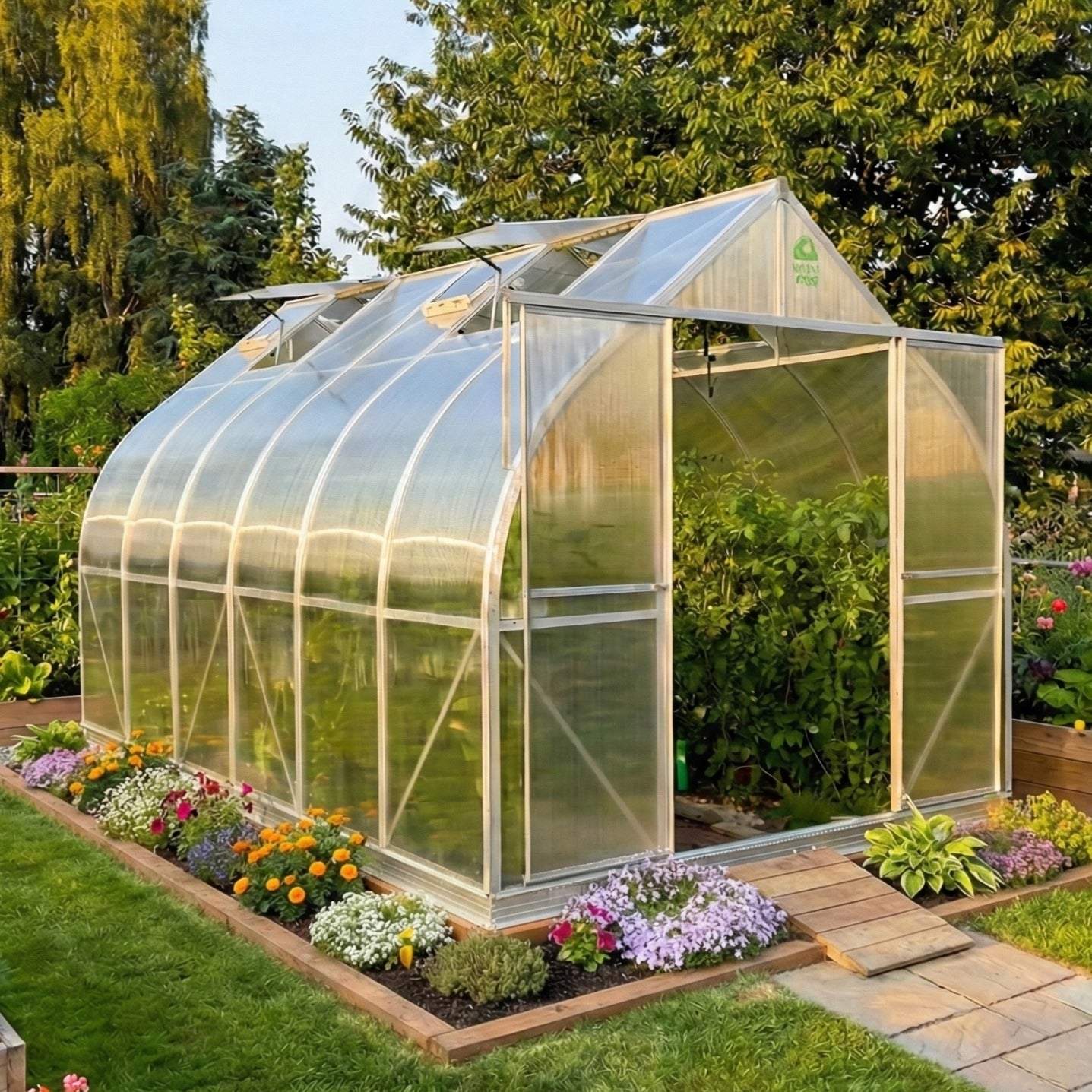 Virtue 9x14 Greenhouse by ClimaPod – Heavy-Duty Aluminum Frame