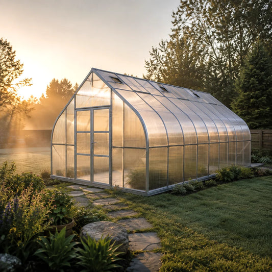 Titan 12x21 Greenhouse early morning