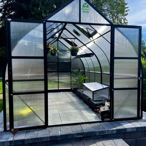 Extra Hinged Doors for Virtue HD Greenhouse Kits black and white